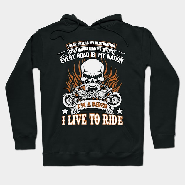 Motorcycle ride to live Hoodie by Istanbul